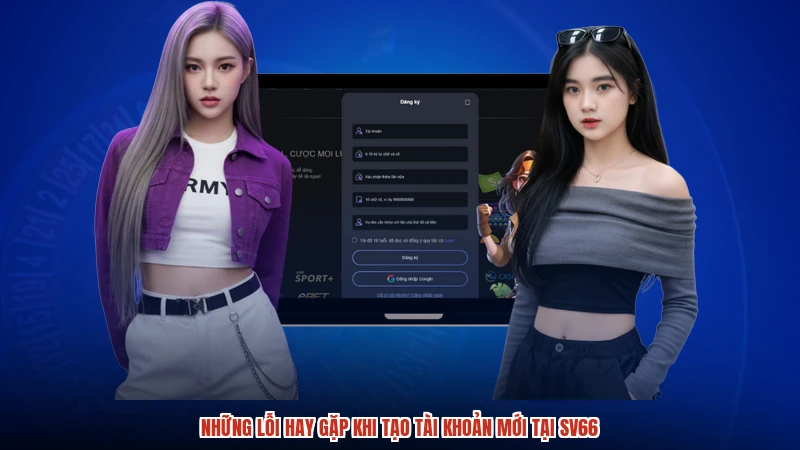 Những lỗi hay gặp khi tạo tài khoản mới tại SV66